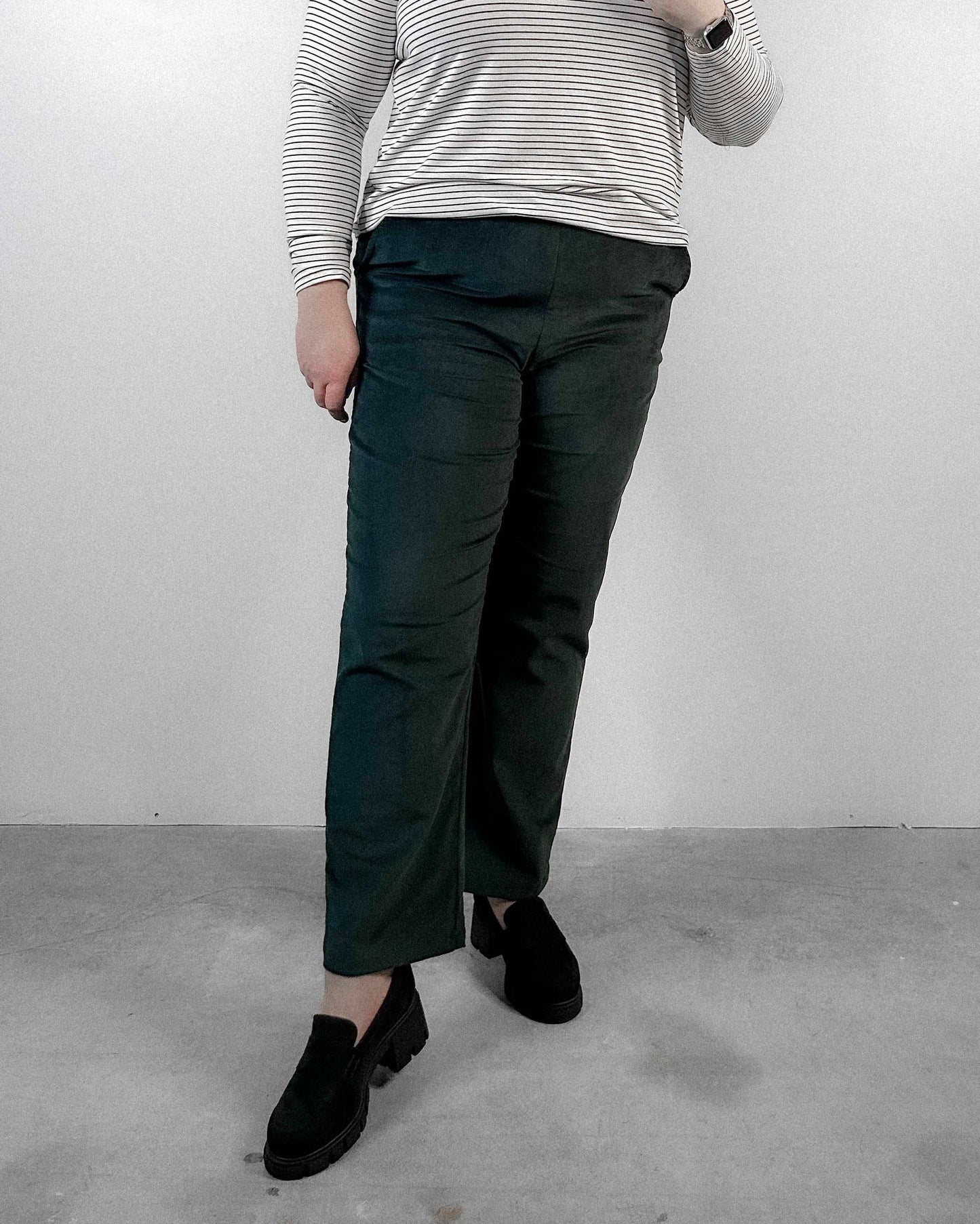 Organic Cotton sustainable emerald green corduroy pants