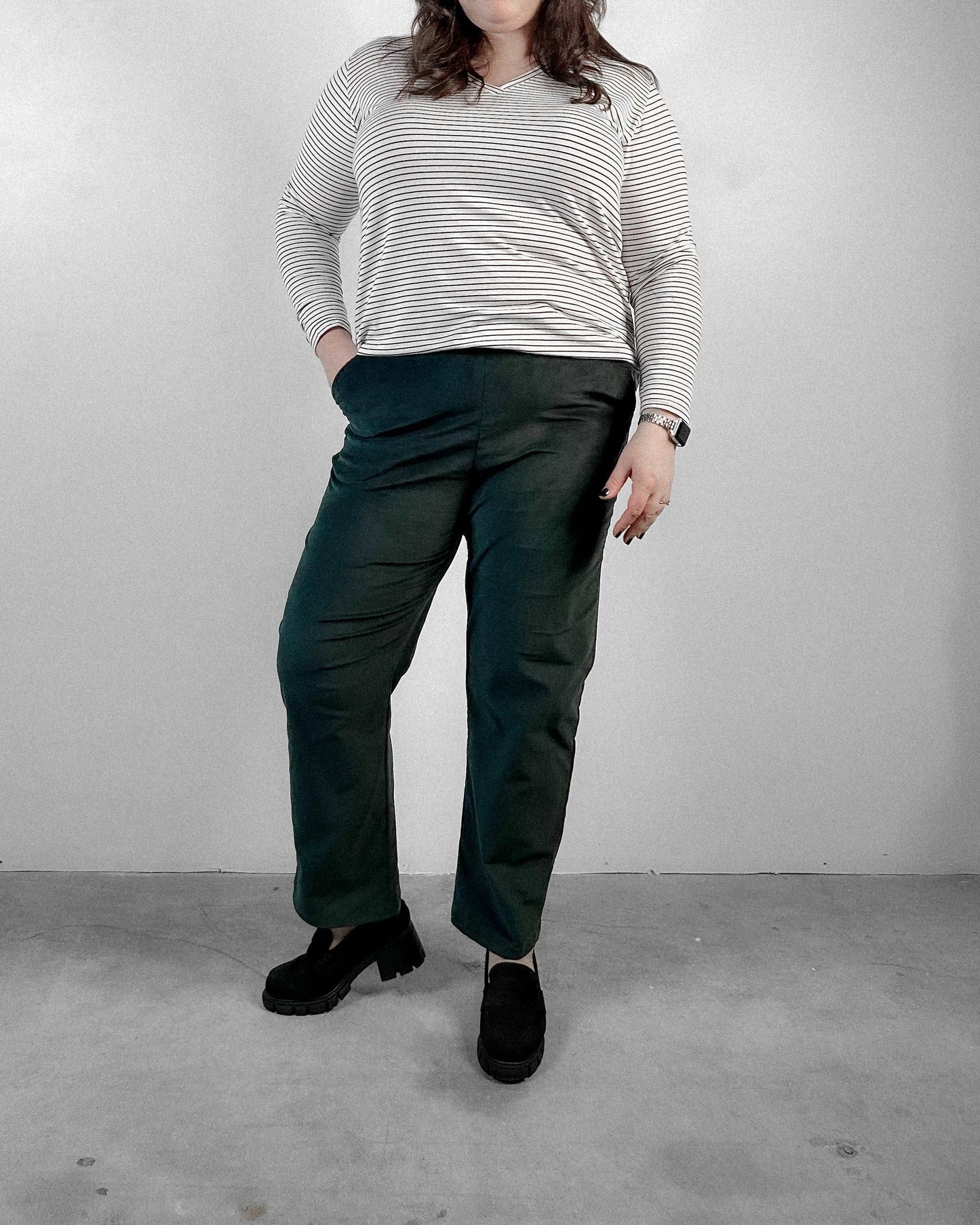 Organic Cotton sustainable emerald green corduroy pants