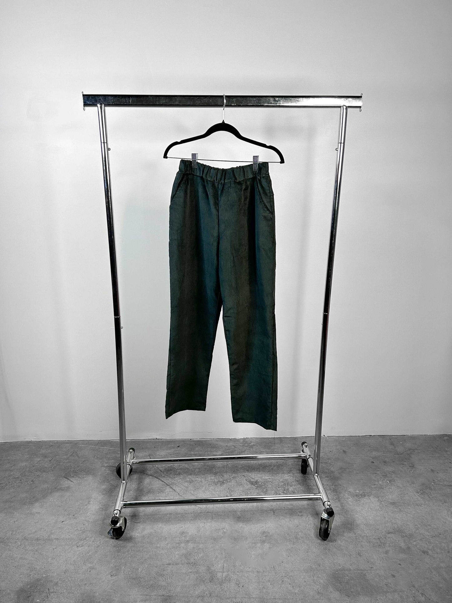 Organic Cotton sustainable emerald green corduroy pants