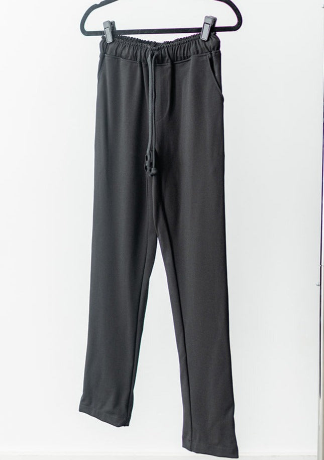 Canadian made sustainable black drawstring pants