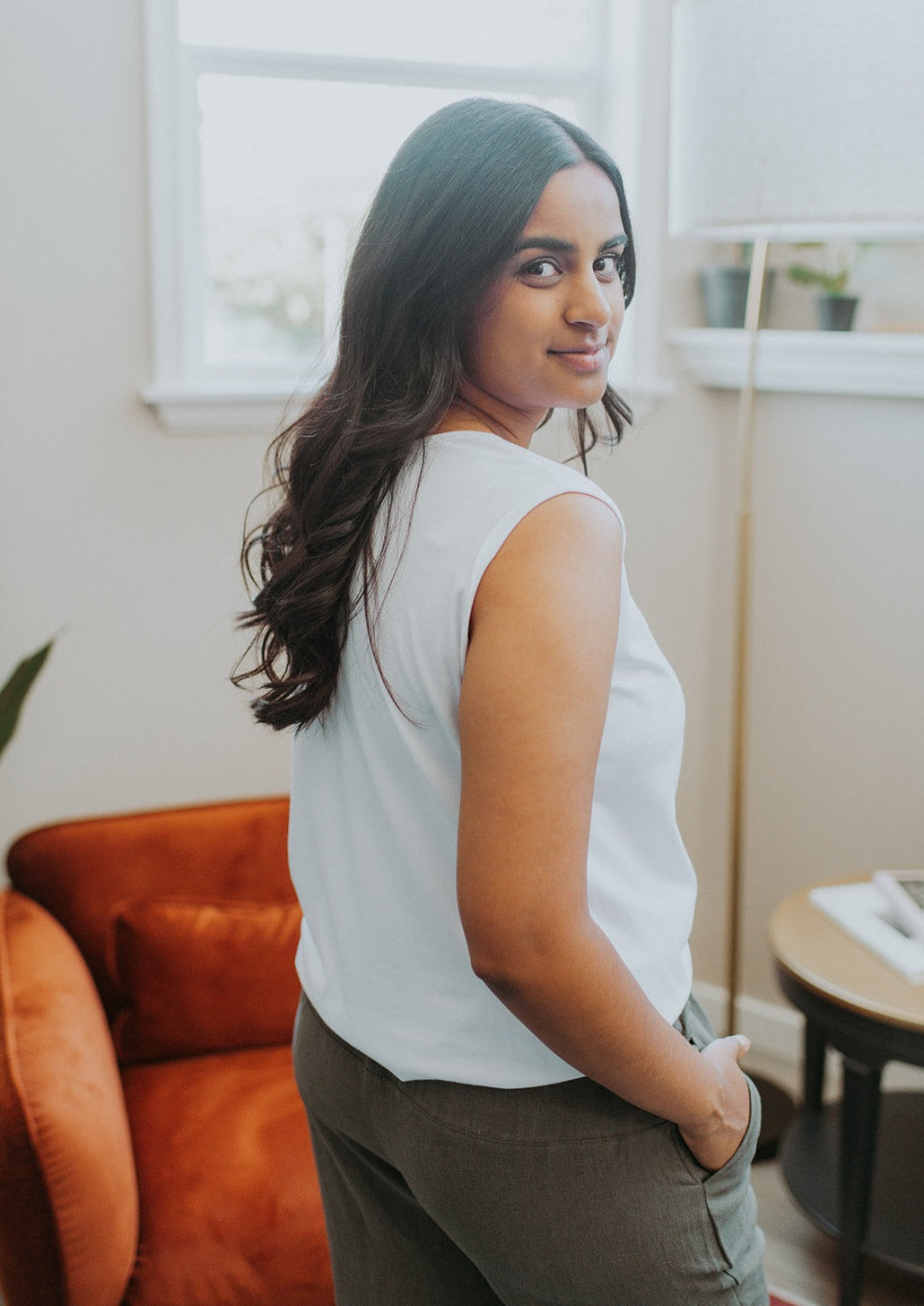 The Perfect Cap Sleeve Tank in White