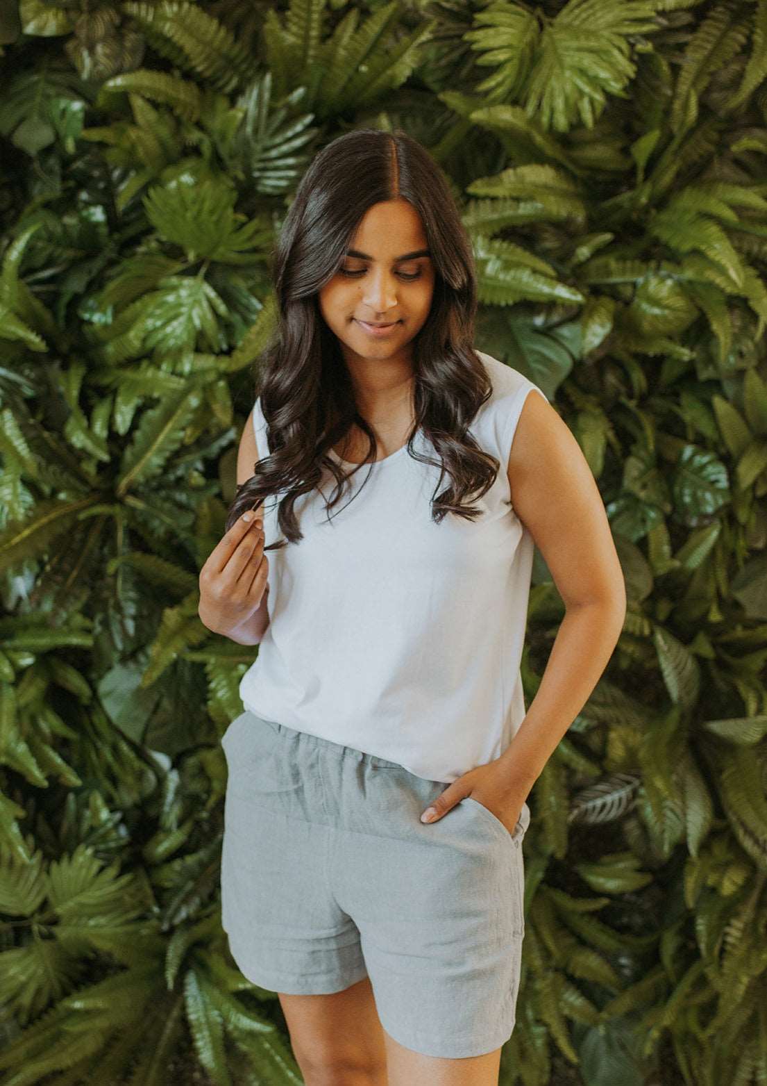 The Perfect Cap Sleeve Tank in White