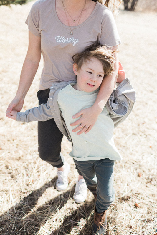 Taupe Bamboo Perfect T-shirt - Worthy